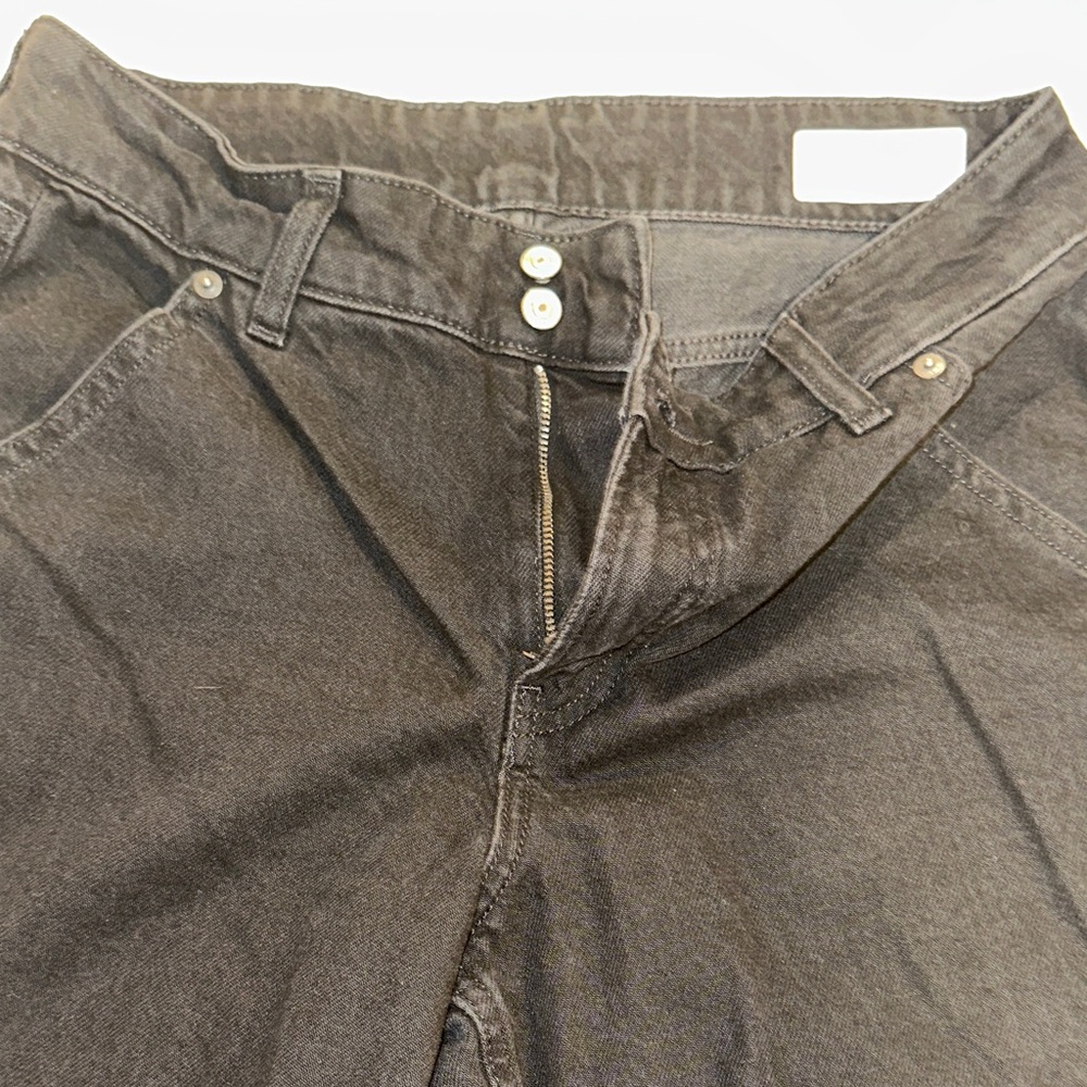 GAP Charcoal Baggy Mid Rise Baggy Jeans